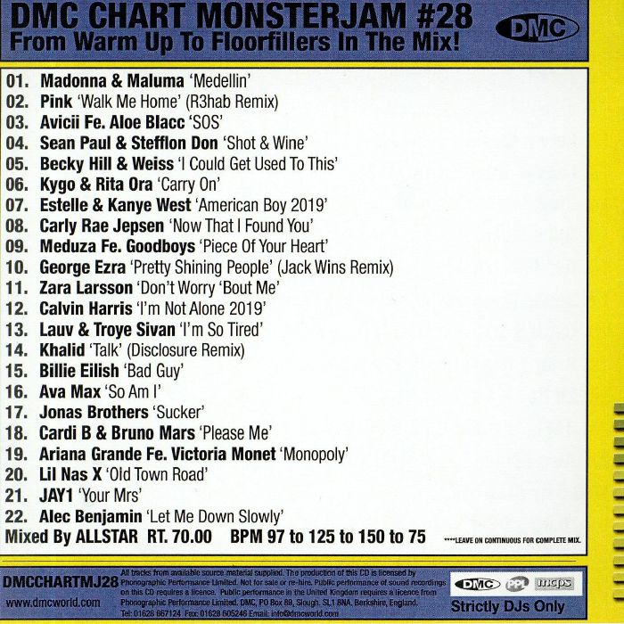 Dmc Chart Monsterjam 16