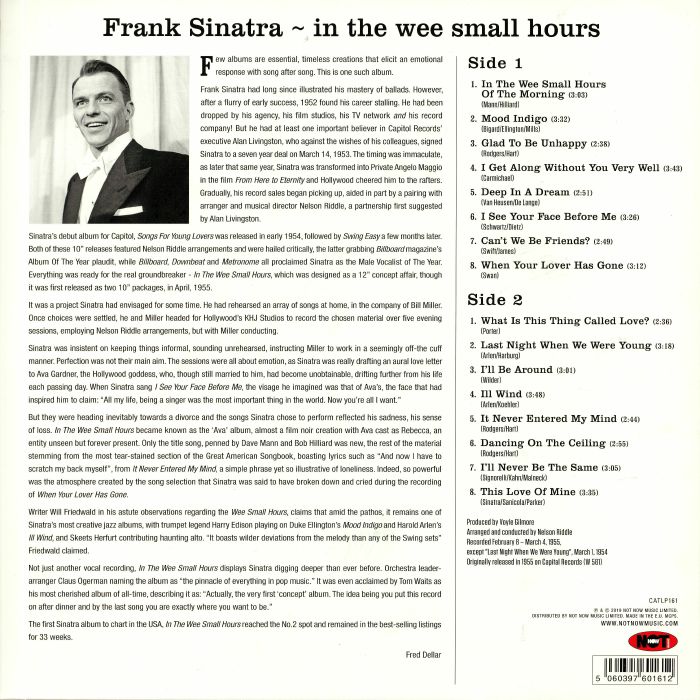 Frank Sinatra In The Wee Small Hours Vinyl At Juno Records