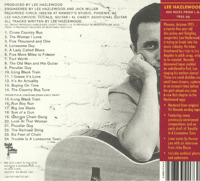 Lee HAZLEWOOD - 400 Miles From LA: 1955-56 CD at Juno Records.