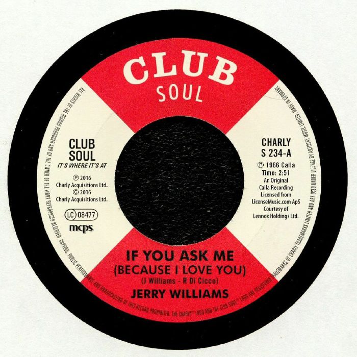 WILLIAMS, Jerry - If You Ask Me (Because I Love You) (reissue)