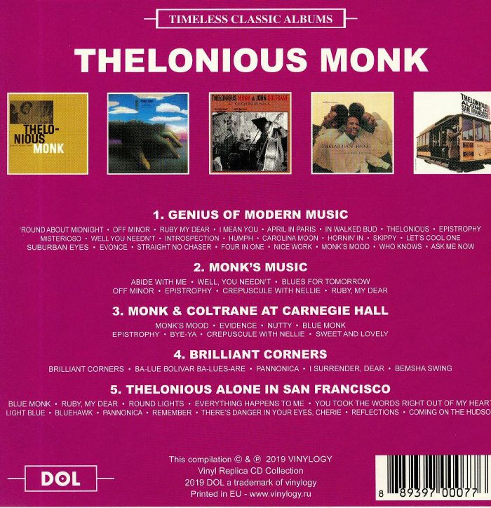 monk, thelonious - timeless classic albums: the genius!