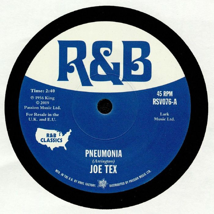 TEX, Joe/LITTLE WILLIE JOHN - Pneumonia (reissue)
