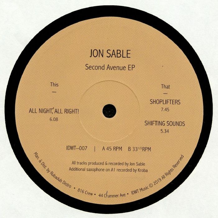 SABLE, Jon - Second Avenue EP