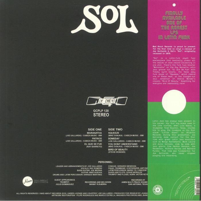 Joe GALLARDO/SOL - Sol (reissue)