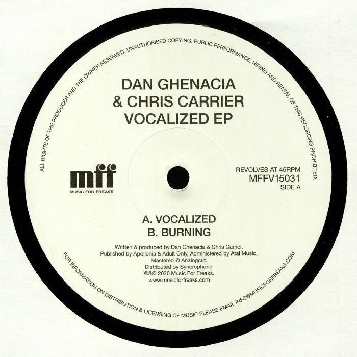 GHENACIA, Dan/CHRIS CARRIER - Vocalized EP