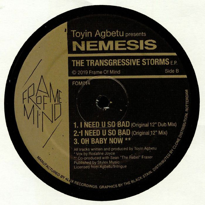 AGBETU, Toyin presents NEMESIS - The Transgressive Storms EP