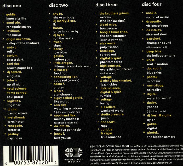 GOLDIE/VARIOUS Drum & Bass Life CD at Juno Records.