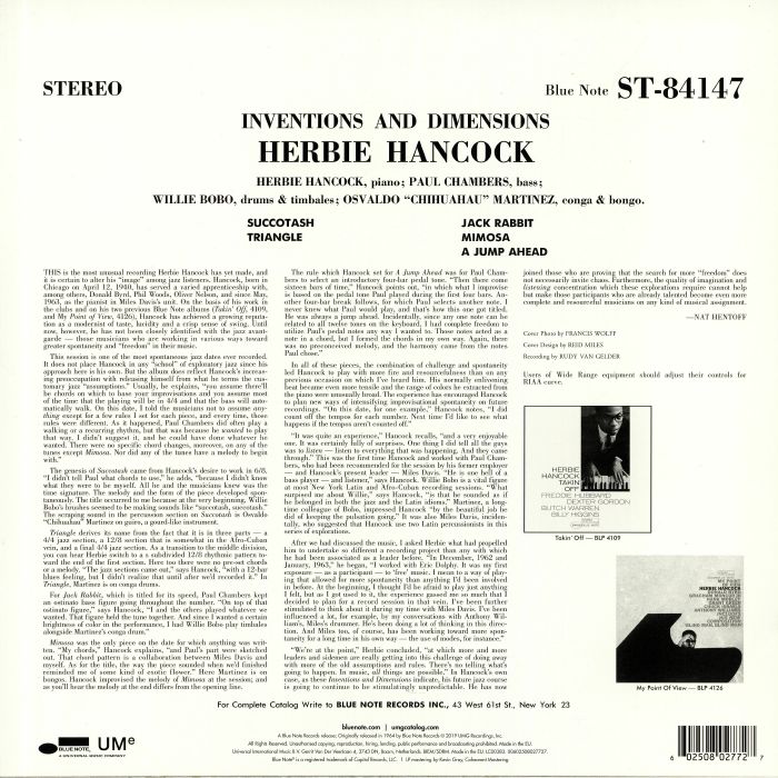 HANCOCK, Herbie - Inventions & Dimensions (reissue)