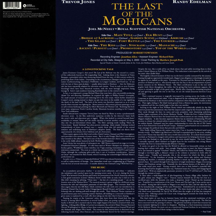 JONES, Trevor/RANDY EDELMAN/JOEL McNEELY/ROYAL SCOTTISH NATIONAL ORCHESTRA - The Last Of The Mohicans (Soundtrack)