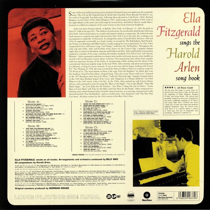 Fitzgerald Ella Sings The Harold Arlen Songbook Vinyl 2xlp Ebay