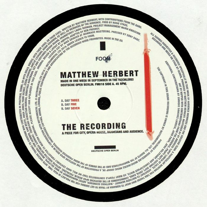 HERBERT, Matthew - The Recording