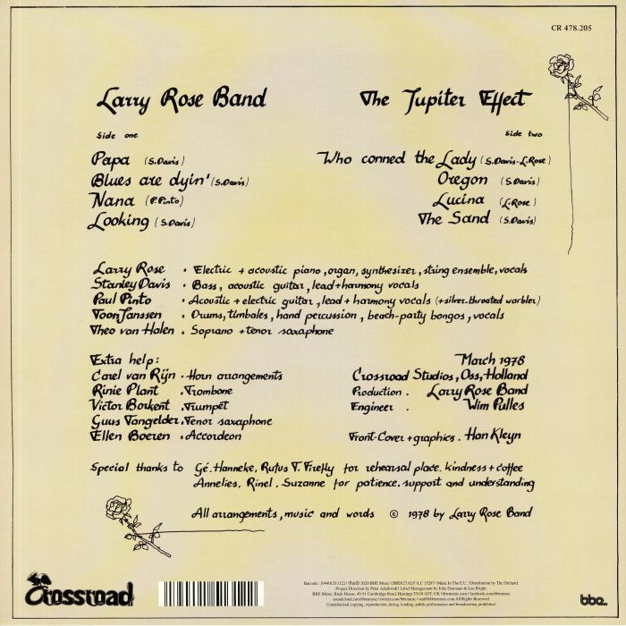 LARRY ROSE BAND - The Jupiter Effect