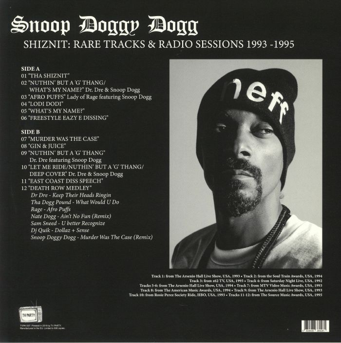 SNOOP DOGGY DOGG Shiznit: Rare Tracks & Radio Sessions 1993 1995 Vinyl ...