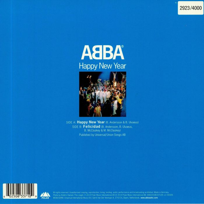 ABBA Happy New Year (reissue) Vinyl at Juno Records. ABBA Happy New Year (reissue) Vinyl at Juno Records.