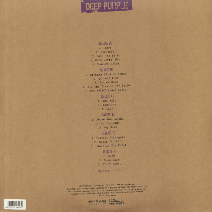 DEEP PURPLE Live In Rome 2013 Vinyl at Juno Records.