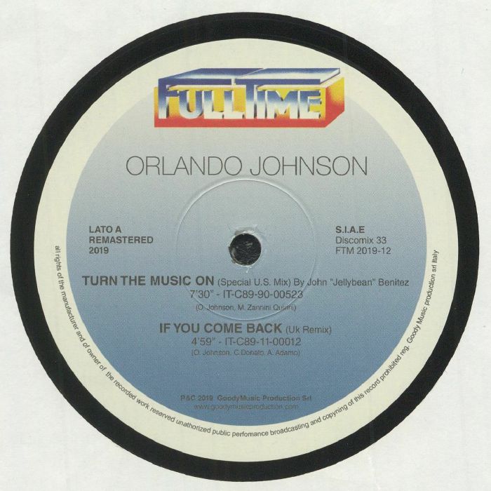 JOHNSON, Orlando - Turn The Music On (remastered)