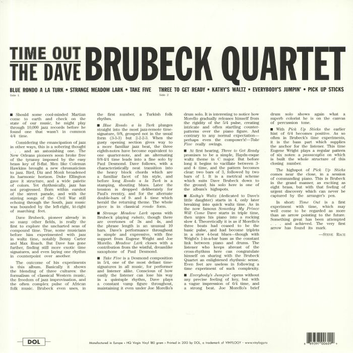 DAVE BRUBECK QUARTET, The - Time Out (reissue)