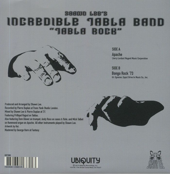 SHAWN LEE'S INCREDIBLE TABLA BAND - Apache (reissue)
