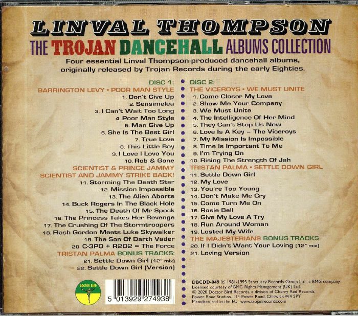 THOMPSON, Linval/VARIOUS - The Trojan Dancehall Albums Collection