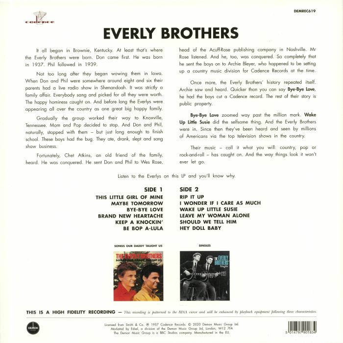 EVERLY BROTHERS, The - The Everly Brothers (reissue)