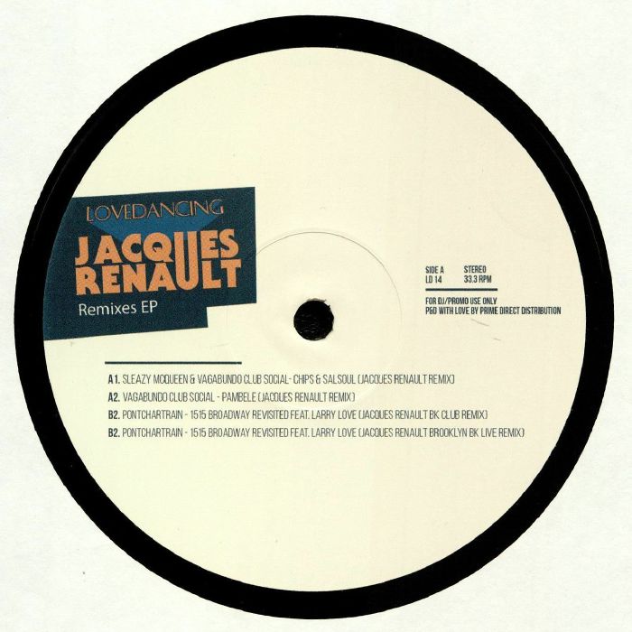 VAGABUNDO CLUB SOCIAL/SLEAZY MCQUEEN/PONTCHARTRAIN - Jacques Renault Remixes EP