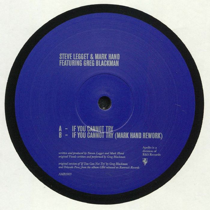 LEGGET, Steve/MARK HAND feat GREG BLACKMAN - If You Cannot Try