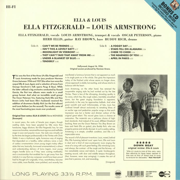 FITZGERALD, Ella/LOUIS ARMSTRONG - Ella & Louis