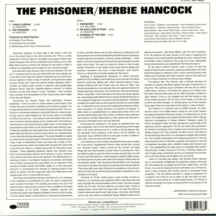 HANCOCK, Herbie - The Prisoner (Tone Poet Series) (reissue)