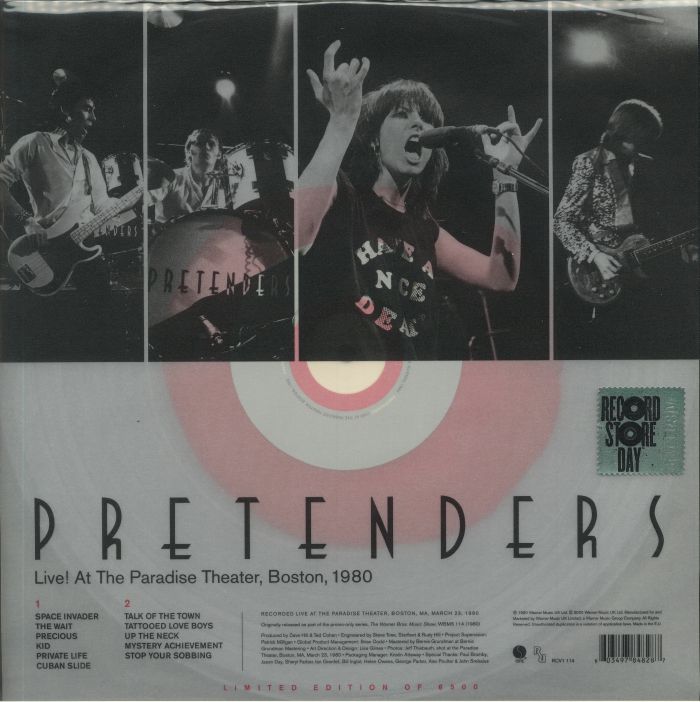 PRETENDERS - Live At The Paradise Theater Boston 1980 (Record Store Day 2020)