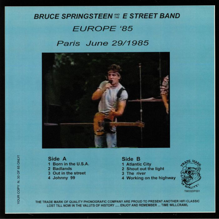 SPRINGSTEEN, Bruce/THE E STREET BAND - Europe 85