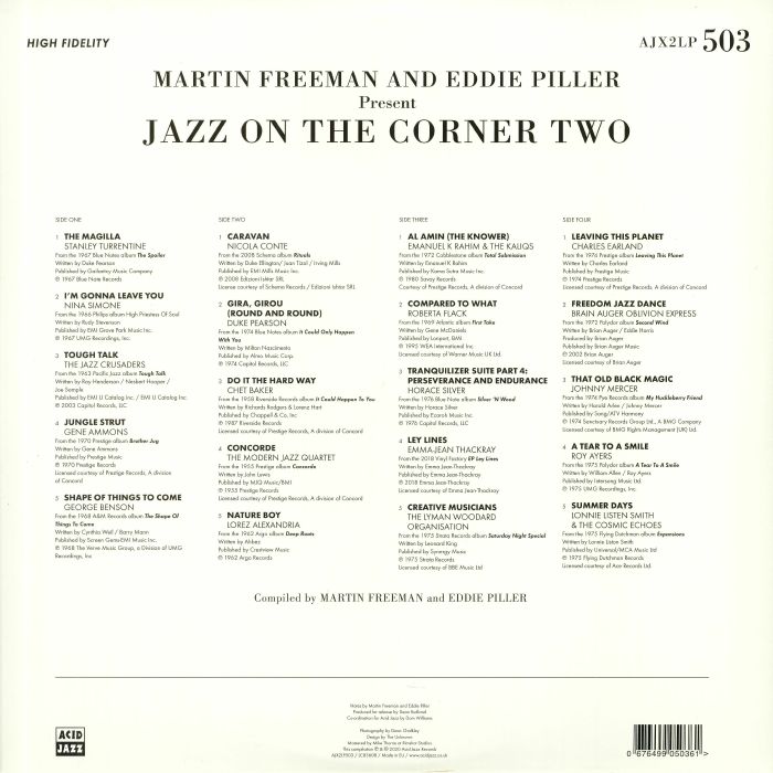 Martin FREEMAN/EDDIE PILLER/VARIOUS - Jazz On The Corner Two