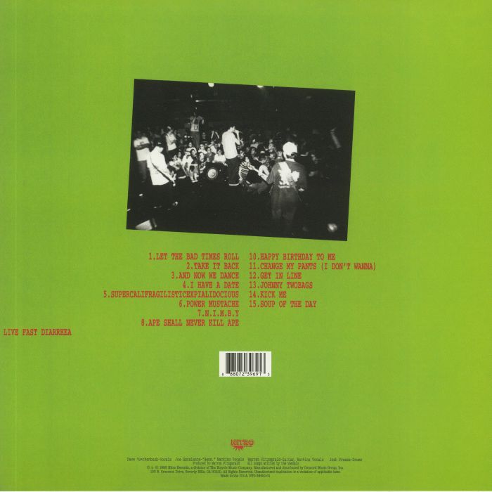 VANDALS, The - Live Fast Diarrhea (25th Anniversary Edition)