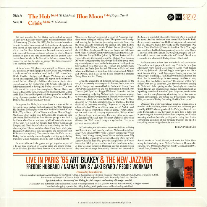 BLAKEY, Art/THE NEW JAZZMEN - Live In Paris '65