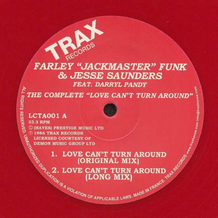 FARLEY JACKMASTER FUNK/JESSE SAUNDERS feat DARRYL PANDY - The Complete: Love Can't Turn Around (remastered)