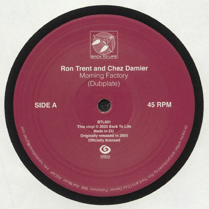 TRENT, Ron/CHEZ DAMIER - Morning Factory (Dubplate)