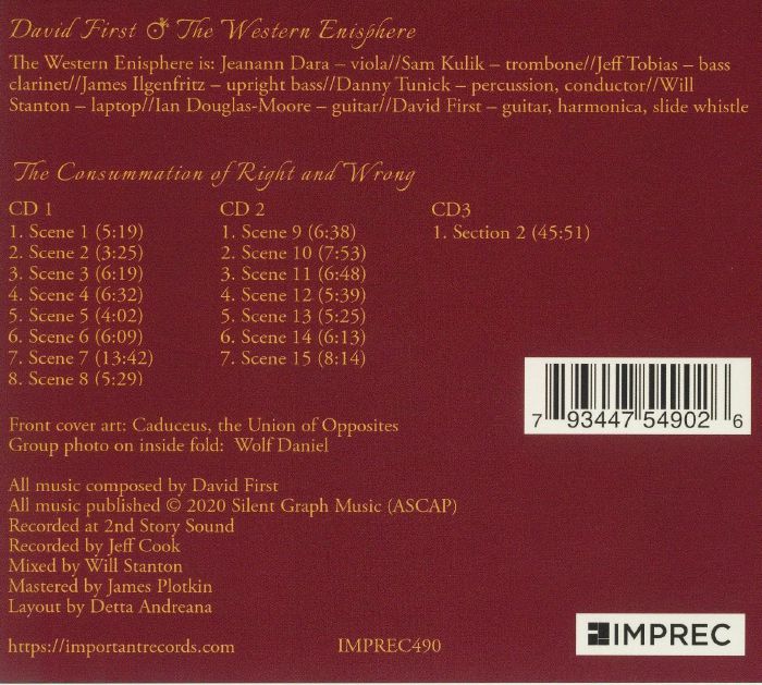 FIRST, David/THE WESTERN ENISPHERE - The Consummation Of Right & Wrong