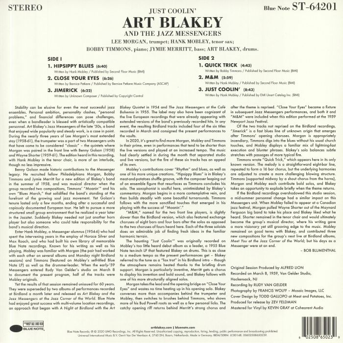 BLAKEY, Art & THE JAZZ MESSENGERS - Just Coolin'
