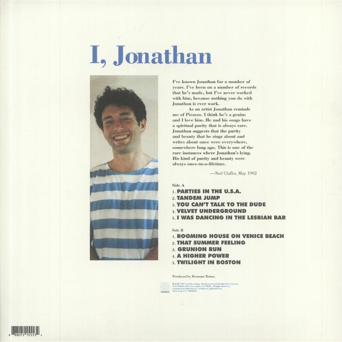 Jonathan RICHMAN I Jonathan Reissue Vinyl At Juno Records