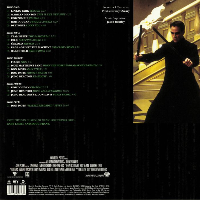 VARIOUS - The Matrix Reloaded: The Album (Soundtrack) Vinyl at Juno ...