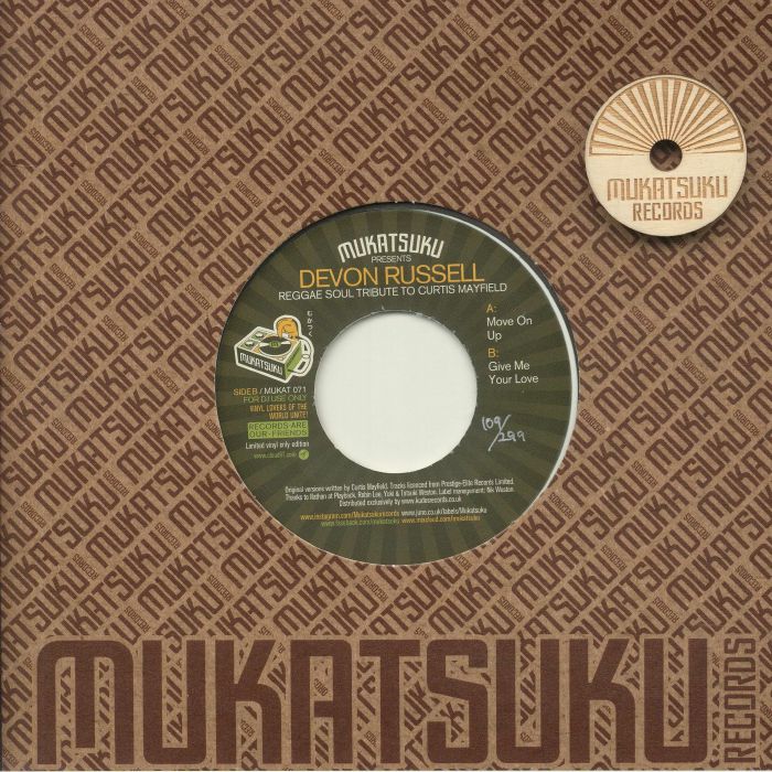 MUKATSUKU presents DEVON RUSSELL - Reggae Soul Tribute To Curtis Mayfield: Special 45 Adapter Edition (Juno Exclusive)