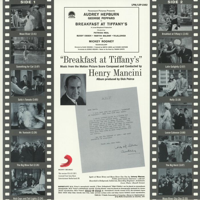 MANCINI, Henry - Breakfast At Tiffany's (Soundtrack)
