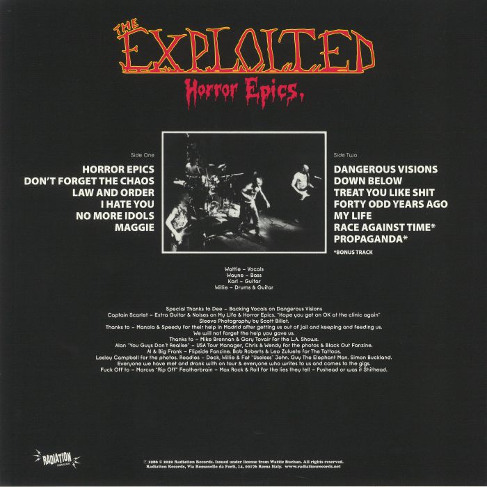 The EXPLOITED - Horror Epics (reissue) Vinyl at Juno Records.