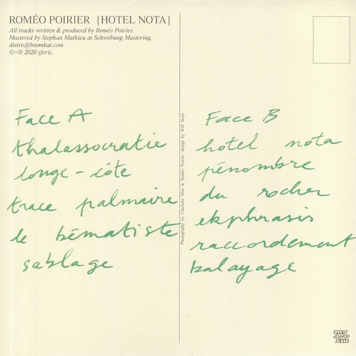 POIRIER, Romeo - Hotel Nota
