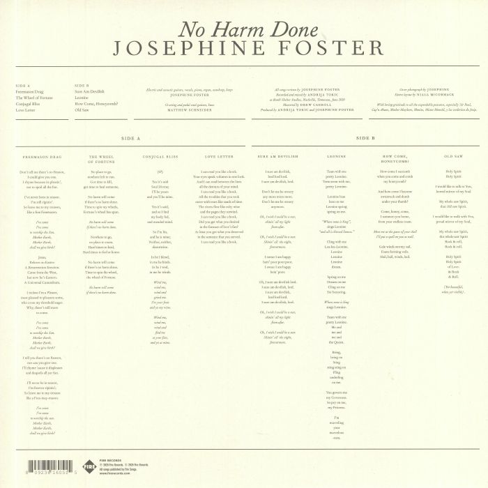 FOSTER, Josephine - No Harm Done