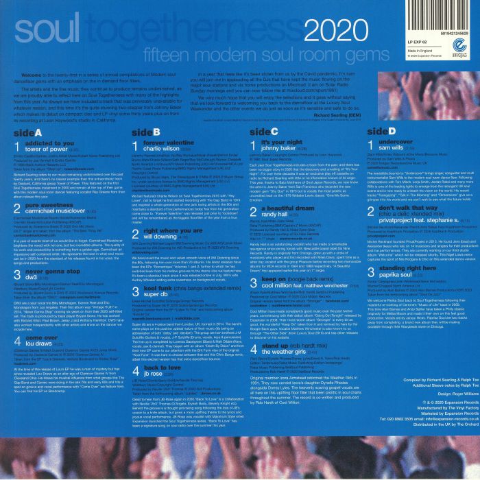VARIOUS - Soul Togetherness 2020: Fifteen Modern Soul Room Gems