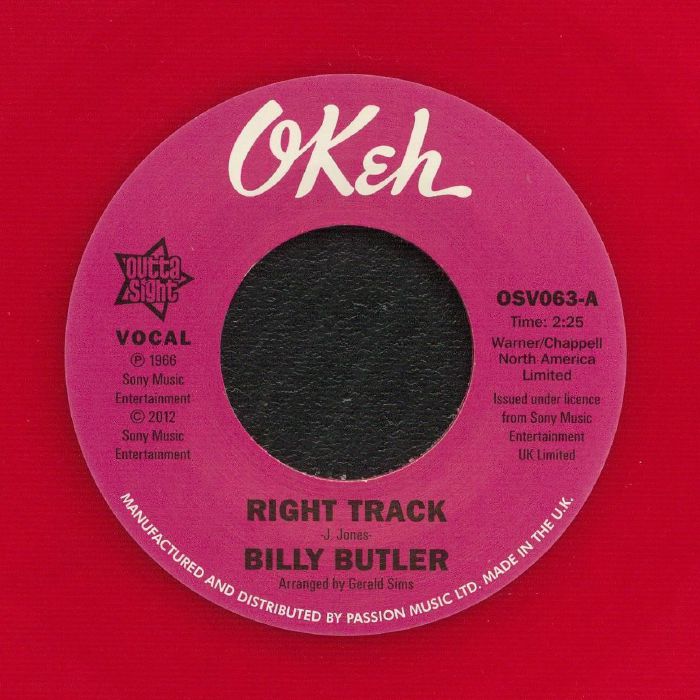 BUTLER, Billy - Right Track (reissue)