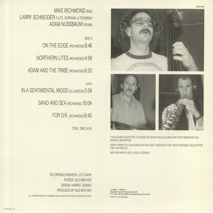 SCHNEIDER, Larry/ADAM NUSSBAUM/MIKE RICHMOND - On The Edge