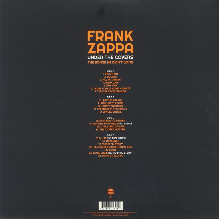 Frank ZAPPA Under The Covers The Songs He Didn t Write Vinyl at Juno