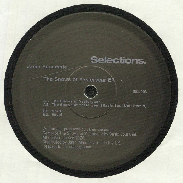JAMN ENSEMBLE/BASIC SOUL UNIT - The Snows Of Yesteryear (incl Basic Soul Unit remix)