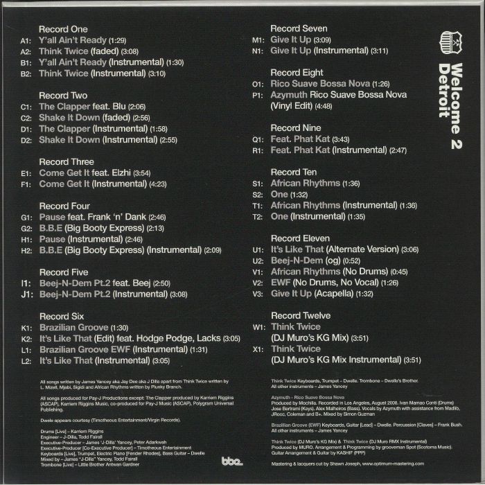 JAY DEE aka J DILLA - Welcome 2 Detroit: 20th Anniversary Edition